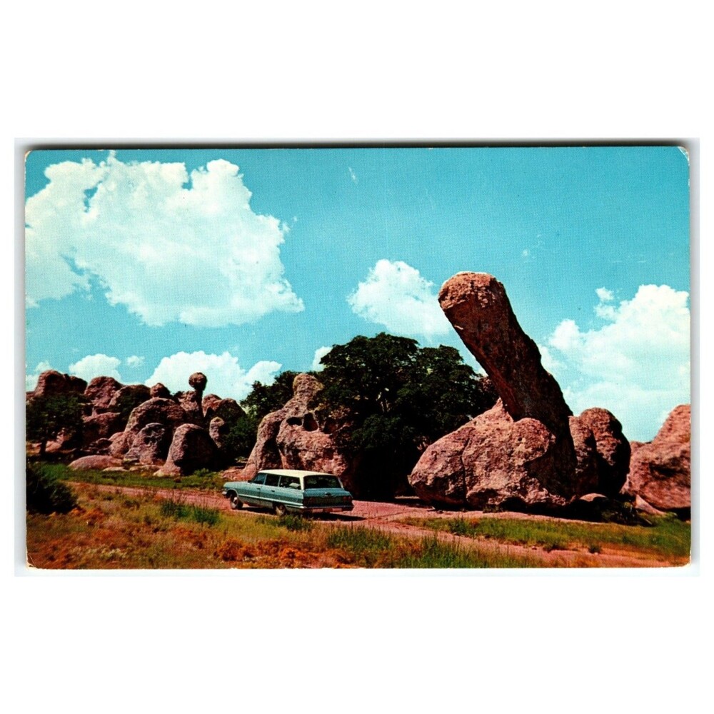 City of Rocks State Park NM Vintage Postcard Unique Rock Formation 1966
